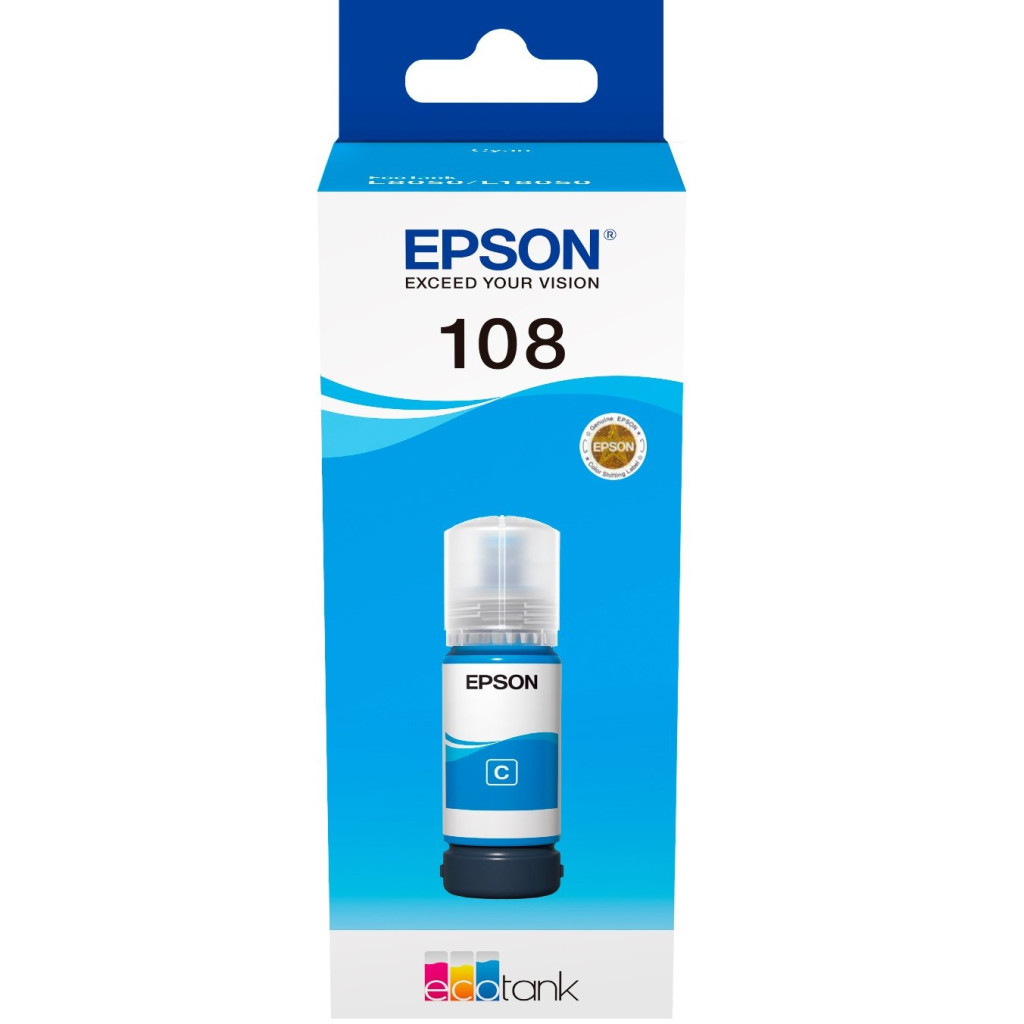 Контейнер з чорнилом Epson 108 EcoTank L8050/L18050 cyan (C13T09C24A) - зображення 2