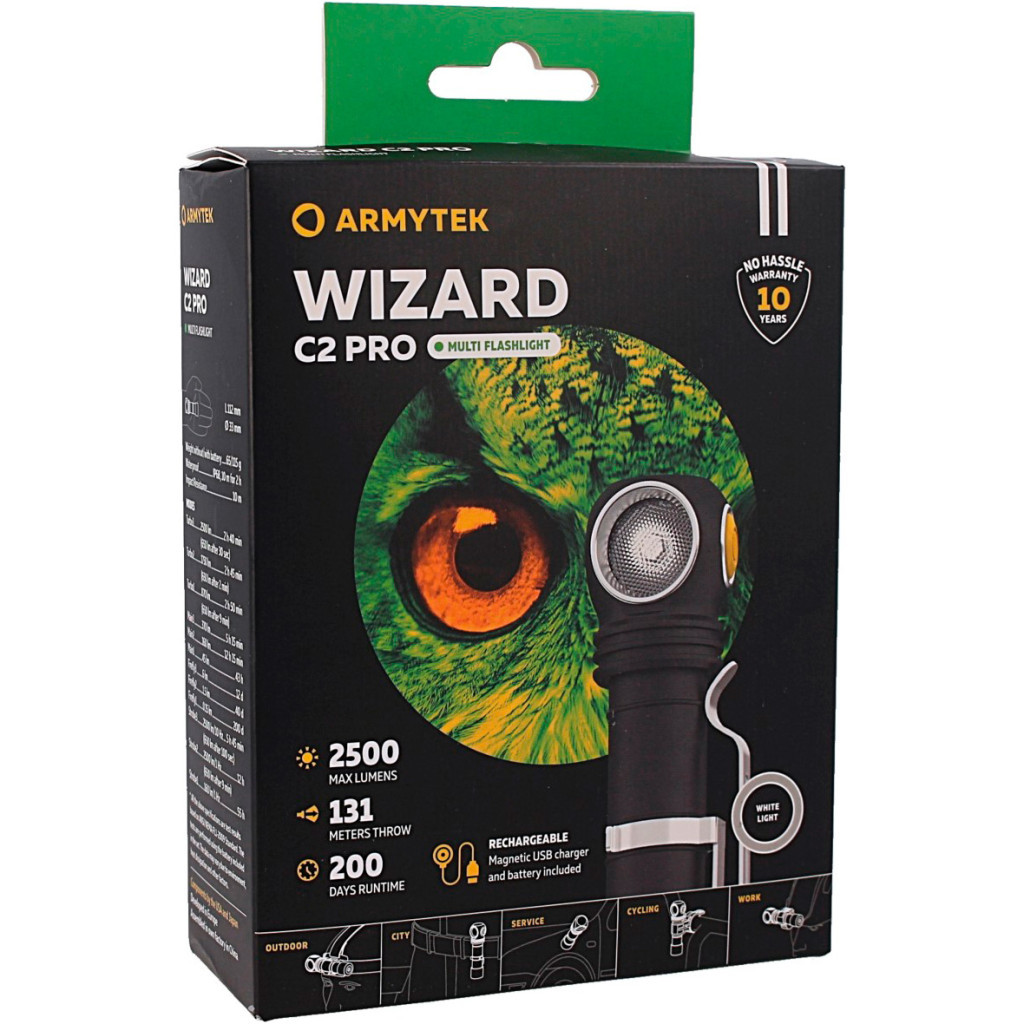 Ліхтар Armytek Wizard C2 Pro Marnet USB White (F08701C) - зображення 8