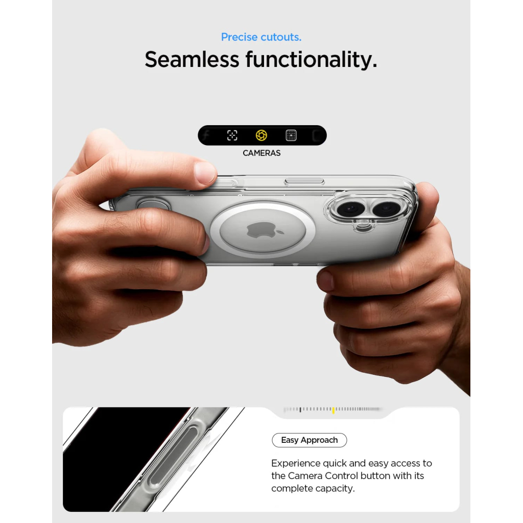 Чохол до мобільного телефона Spigen Ultra Hybrid S MagFit iPhone 17 Clear White (ACS09981) - зображення 4