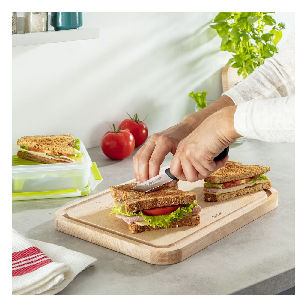 Кухонний ніж Tefal ColorFood зубчастий 10 см Чорний (K2731304) - зображення 5