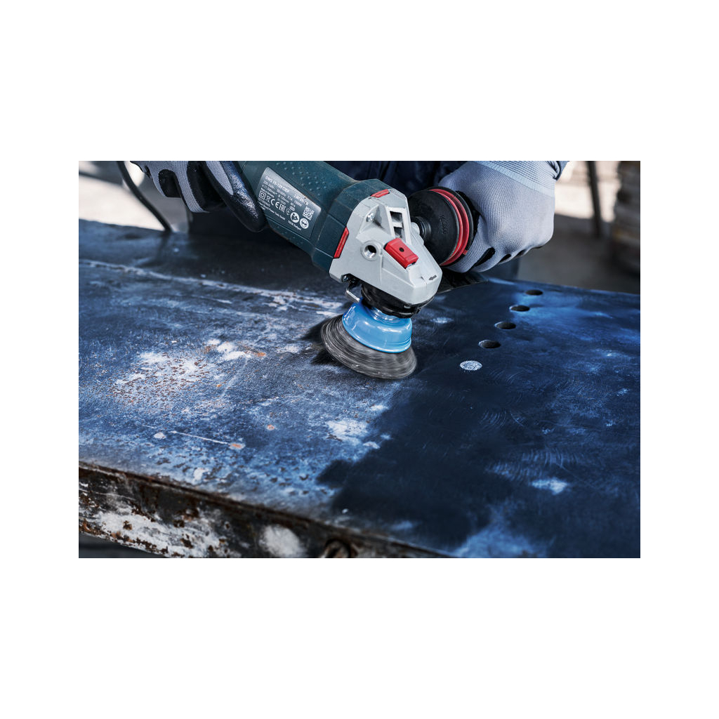 Щітка для електроінструменту Bosch Professional чашкова, сталь, 75мм, 0.5мм, M14 (1.608.622.029) - зображення 9