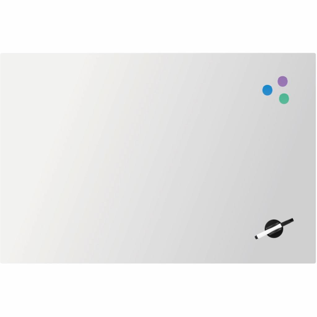 Офісна дошка Axent скляна магнітно-маркерна 60х90 см, біла (9615-21-А) - зображення 1