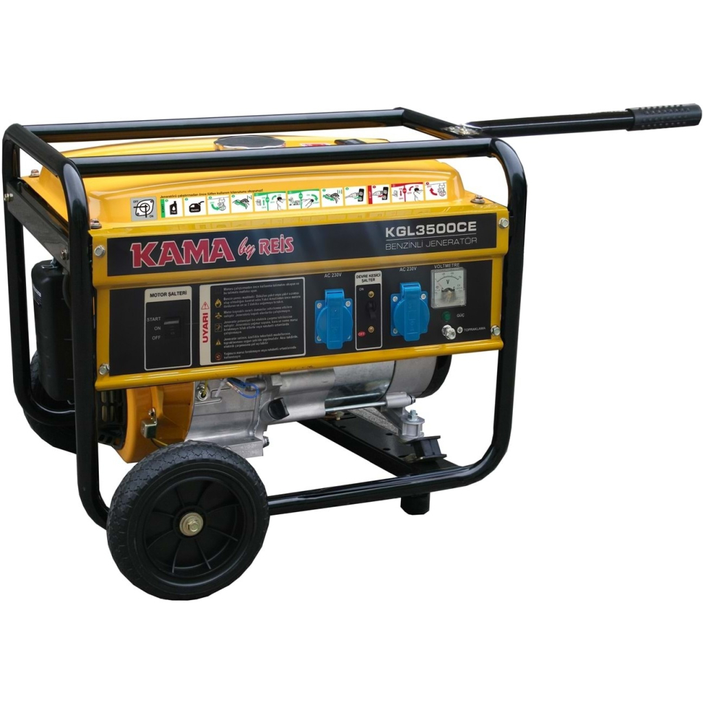 Генератор KAMA KGL3500CE, 230V, 50Hz, 2.8kW, 3.5KVA, 15L (KGL3500CE) - зображення 2