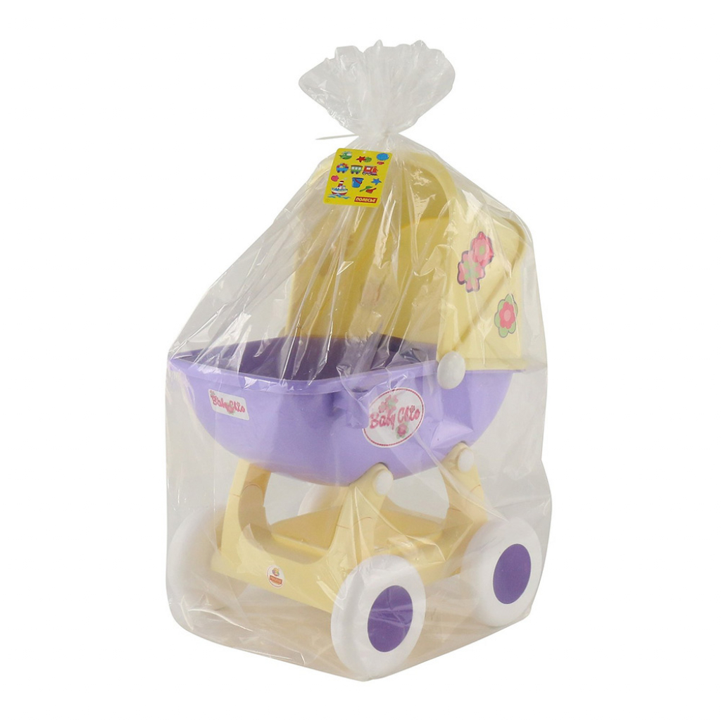 Коляска для ляльок Polesie Arina 4-х колісна в пакеті Бежево-рожева (48202-1) - зображення 5