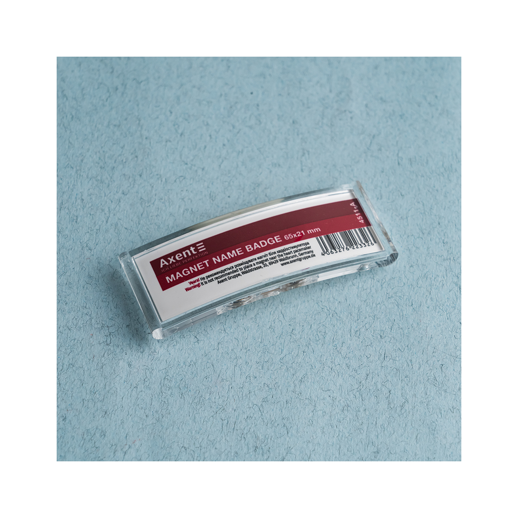 Бейдж Axent акриловий на магніті 4511 (65х21 мм) (4511-A) - изображение 2