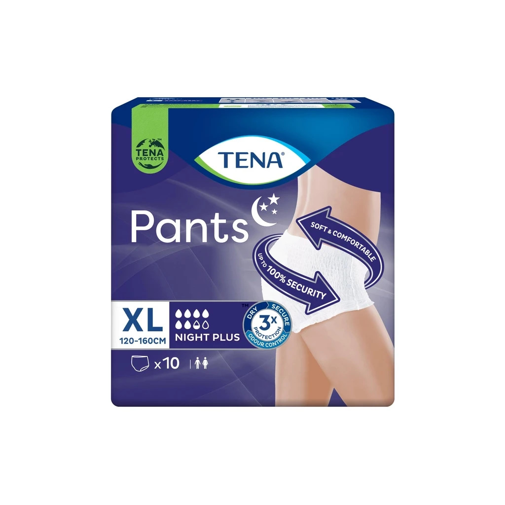 Підгузки для дорослих Tena Pants Plus Night Extra Large 10 шт (7322542133569) - зображення 2