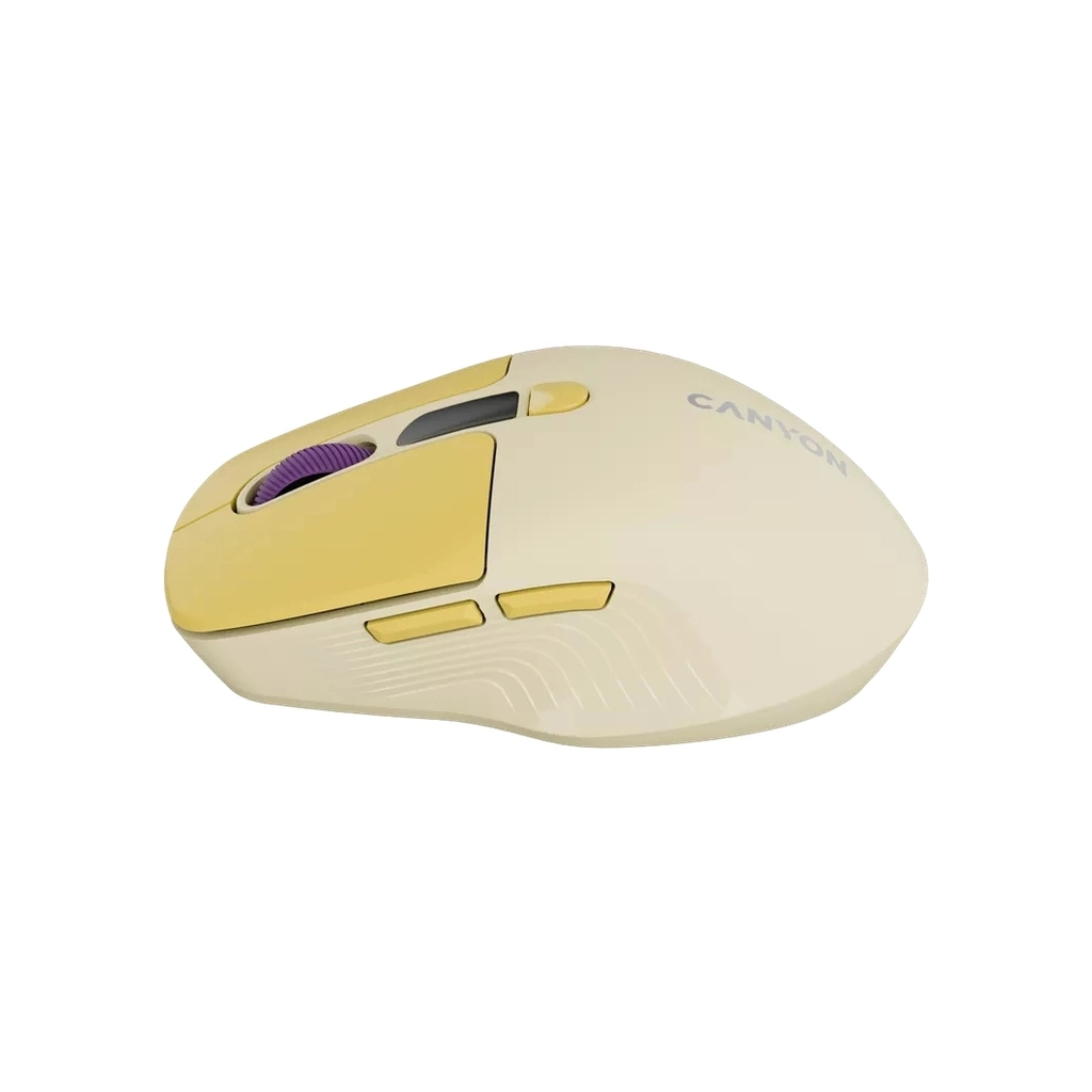 Мишка Canyon MW-26 LCD Silent Wireless/Bluetooth Yellow (CNS-CMSW26Y) - зображення 3