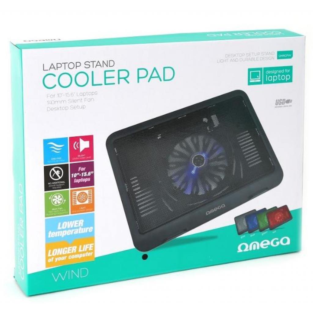 Підставка до ноутбука Omega WIND Laptop Cooler Pad Black (OMNCPWB) - зображення 5