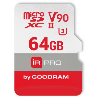 Карта пам'яті Goodram 64GB microSDXC UHS II V90 U3 IRDM PRO (IRP-M9BA-0640R11) - зображення 1
