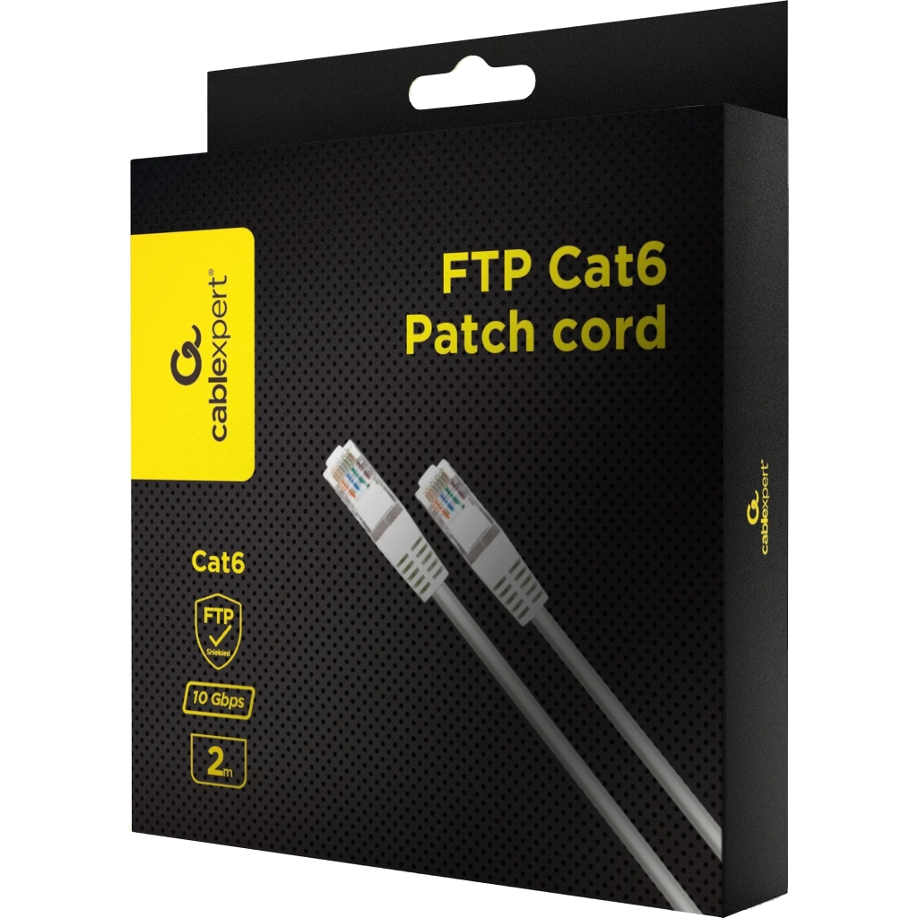 Патч-корд 2м FTP cat 6 CCA gray, в блістері Cablexpert (PPB6-2M) - зображення 3