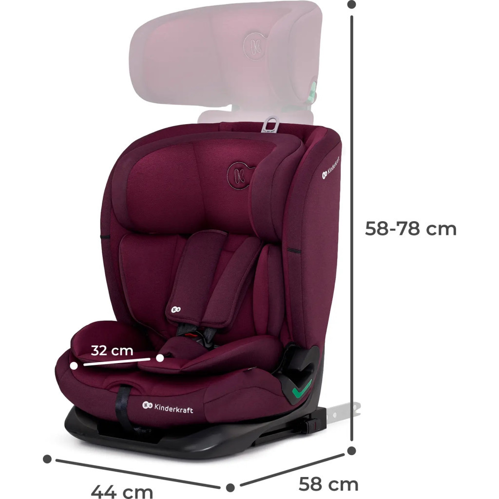 Автокрісло Kinderkraft Oneto3 i-Size Cherry Pearl (KCONE300RED0000) (5902533922185) - зображення 11