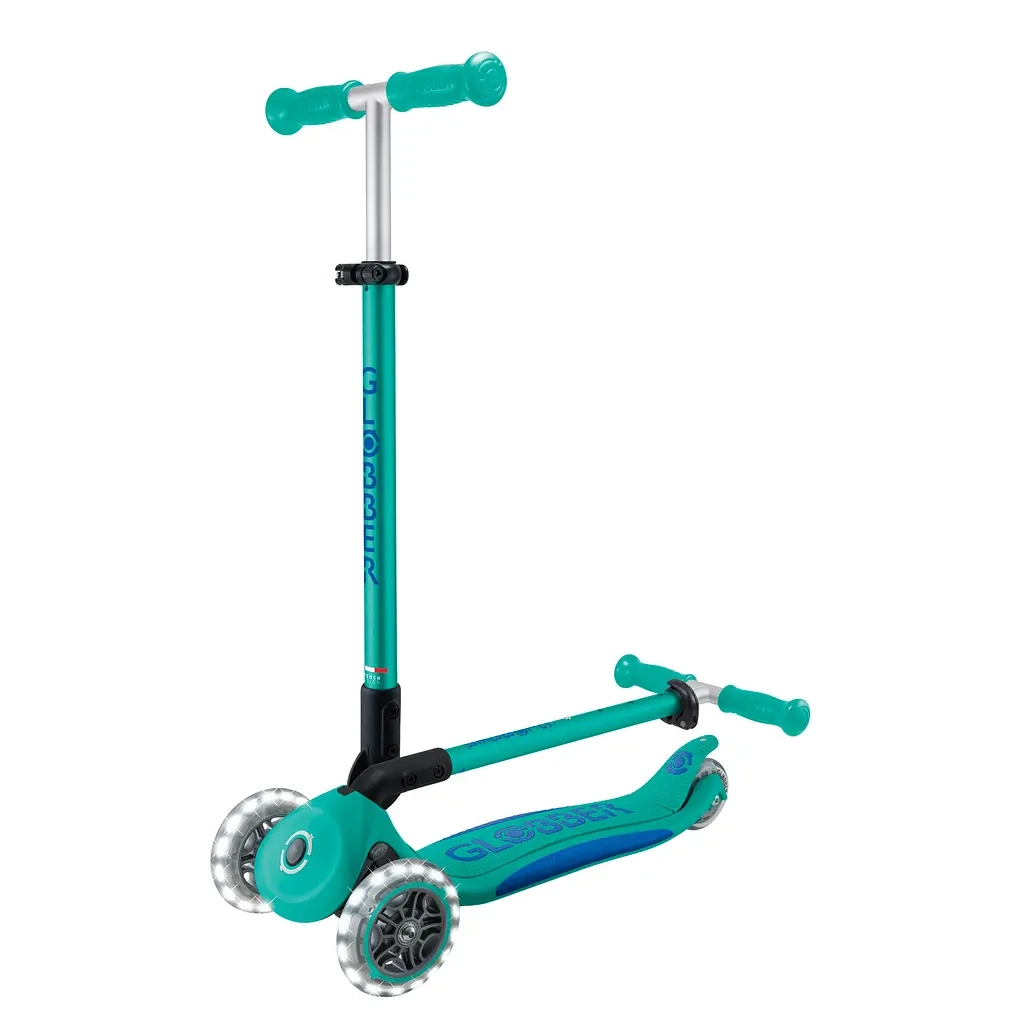 Самокат Globber серії Elite Lights смарагдово-зелений Колеса з підсвічуванням (439-607-3) - зображення 9