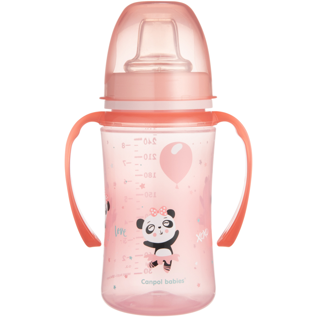 Поїльник-непроливайка Canpol babies EasyStart 240 мл -Sweet fun рожева (35/208_pin) - зображення 1