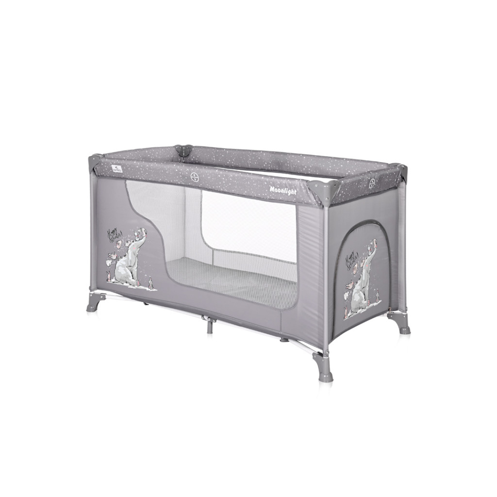 Дитячий манеж Bertoni/Lorelli MOONLIGHT 1L grey fun - зображення 1