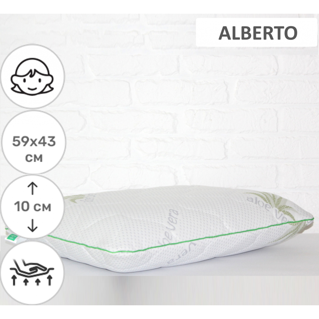 Подушка MirSon ортопедична 6081 Green nature Alberto WoMen 59х43х10 (2200003262353) - зображення 2