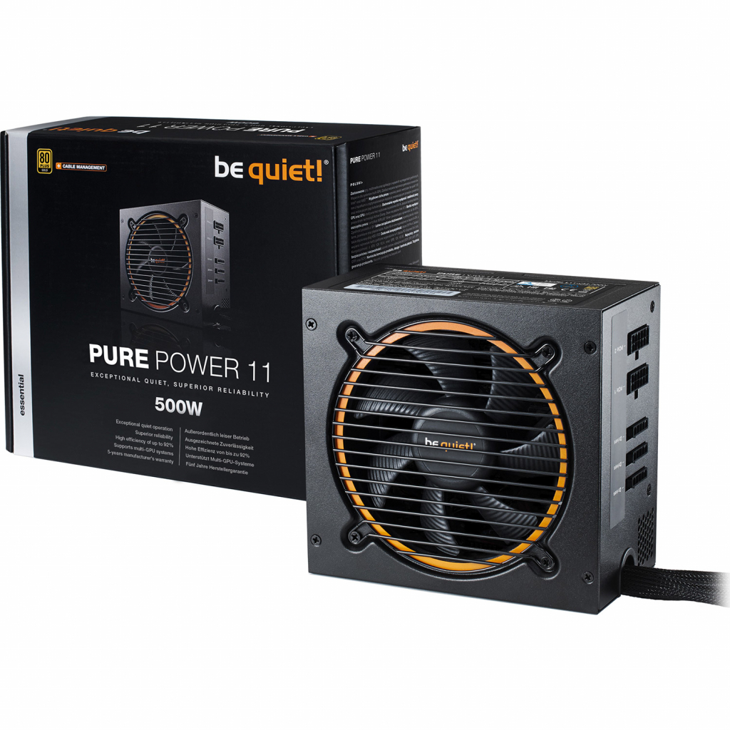 Блок живлення Be quiet! 500W Pure Power 11 CM (BN297) - зображення 4