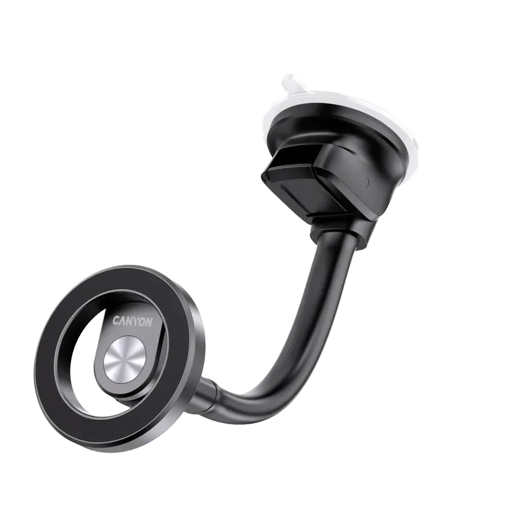 Універсальний автотримач Canyon Magnetic car holder OnGrip 12 suction + air vent Black (CNS-CCHM12) - зображення 4