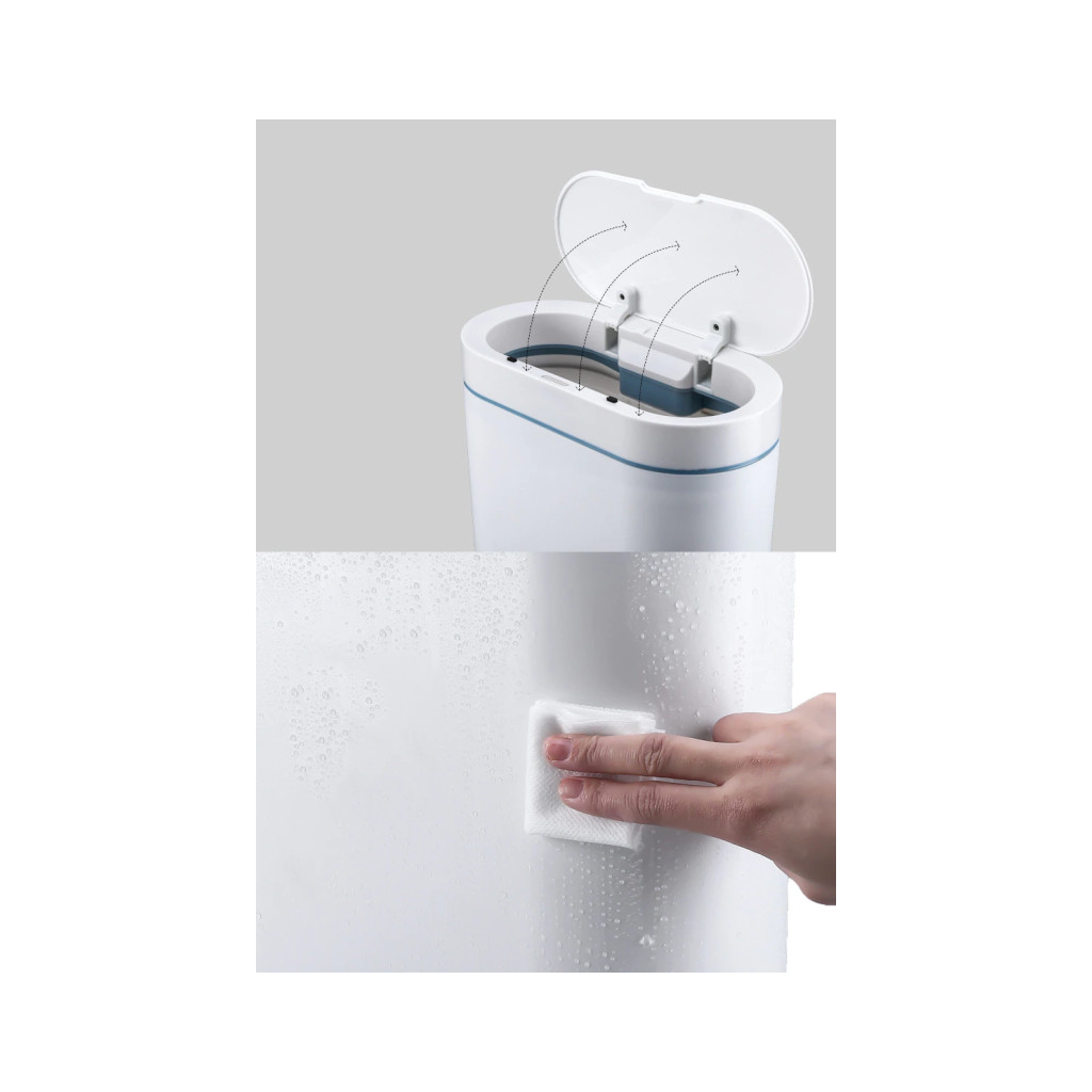 Контейнер для сміття JAH Сенсорний Овальний Сірий 8 л (6605) - изображение 6