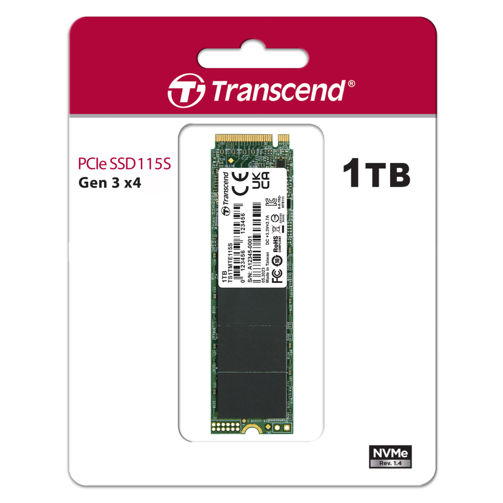 Накопичувач SSD M.2 2280 1TB Transcend (TS1TMTE115S) - зображення 2