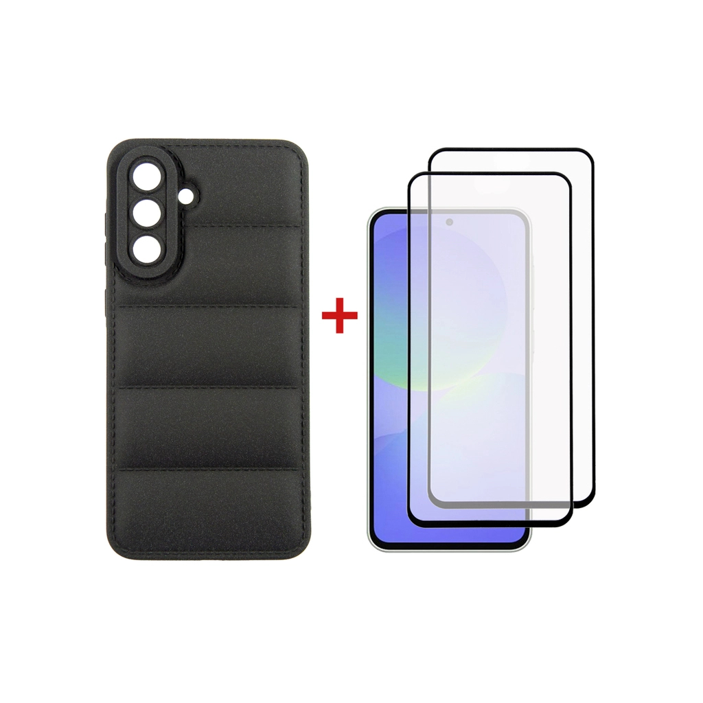 Чохол до мобільного телефона Dengos Kit Samsung Galaxy A36 Soft + 2 pcs glass (Black) (DG-CTG2P-13) - зображення 1