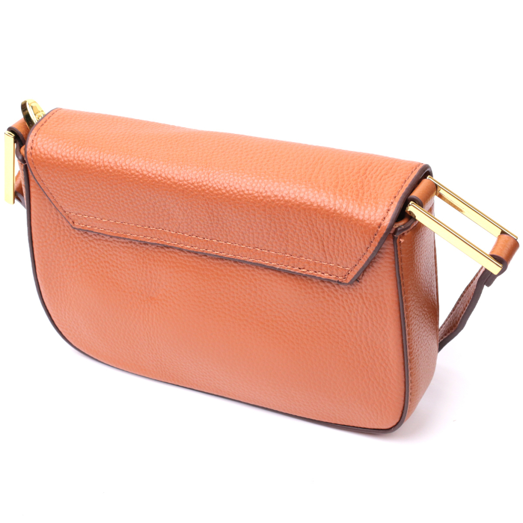 Сумка Vintage З твердим каркасом з натуральної шкіри Коричнева (22390) - зображення 2