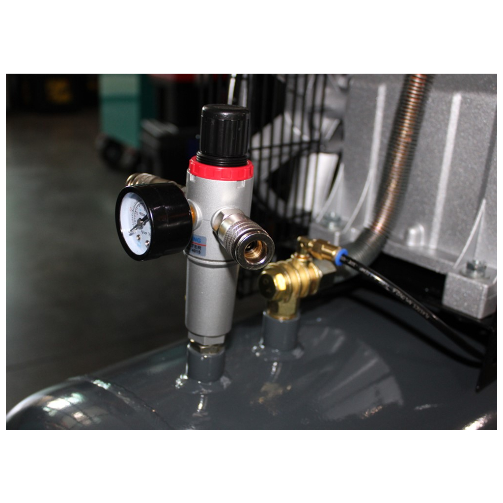 Компресор GTM 100л, 400/300л/хв, 2,2кВт, 10бар, 220В, 2 циліндри (KCH2070B-100L) - зображення 3