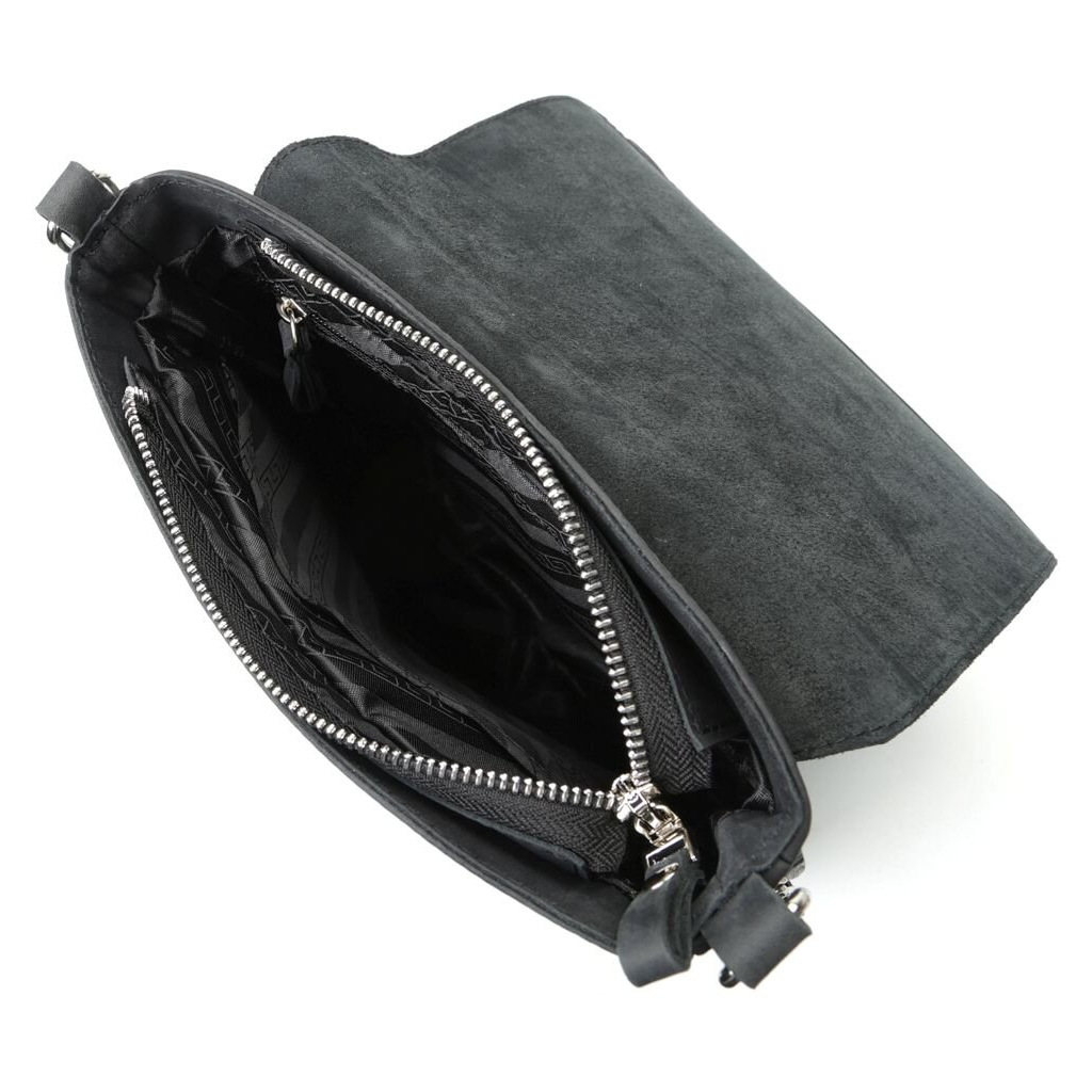 Сумка Shvigel З вінтажної шкіри Чорна (11017) - зображення 9