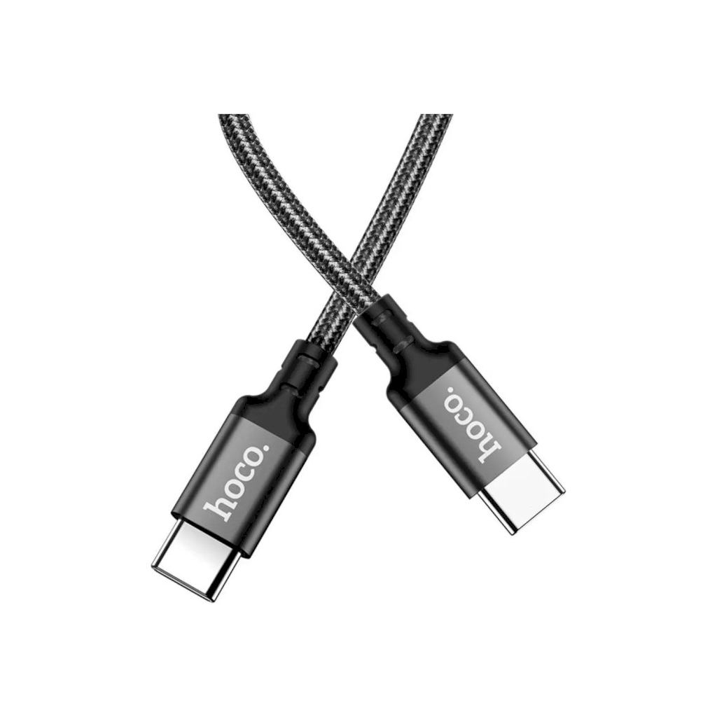 Дата кабель USB-C to USB-C 1.0m 60W nylon X14 black HOCO (6931474752215) - зображення 6