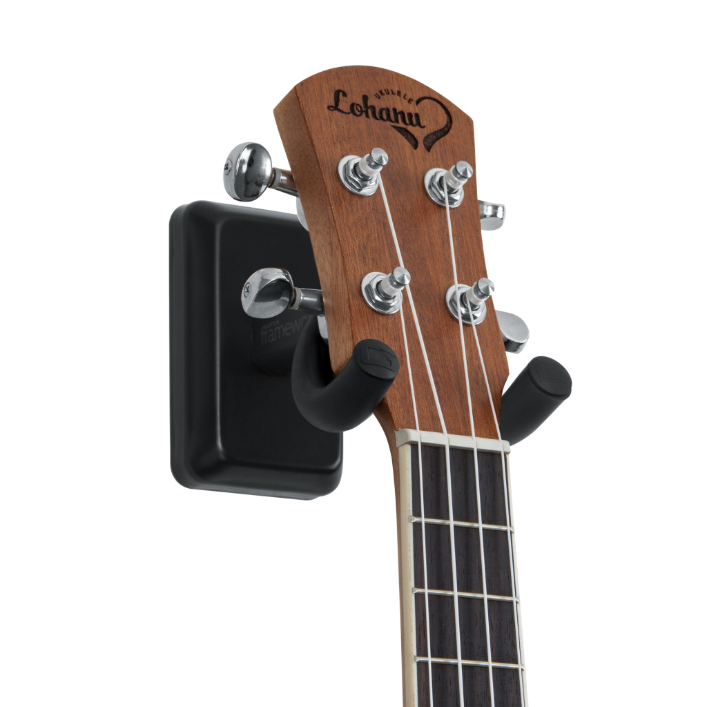 Тримач для гітари Gator Frameworks Wall Mount Ukulele / Mandolin Hanger Black (GFW-UKE-HNGRBLK) - зображення 2