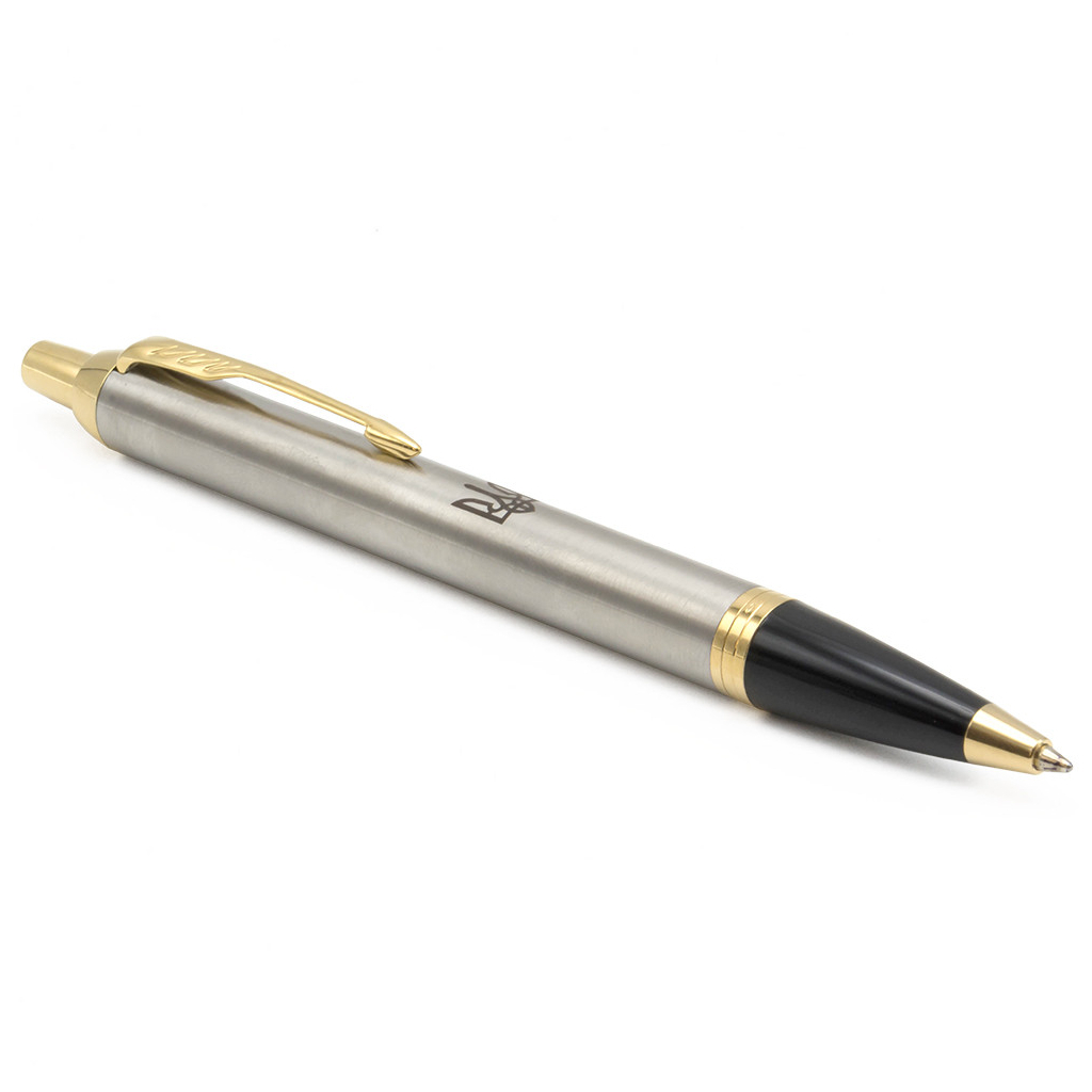 Ручка кулькова Parker IM 17 UKRAINE Brushed Metal GT BP Тризуб (22232_TR) - зображення 3