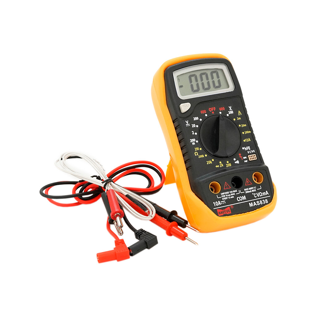 Цифровий мультиметр HAOYUE MAS-838, щупи, термопара, Box (HAOYUE MAS-838) - зображення 3