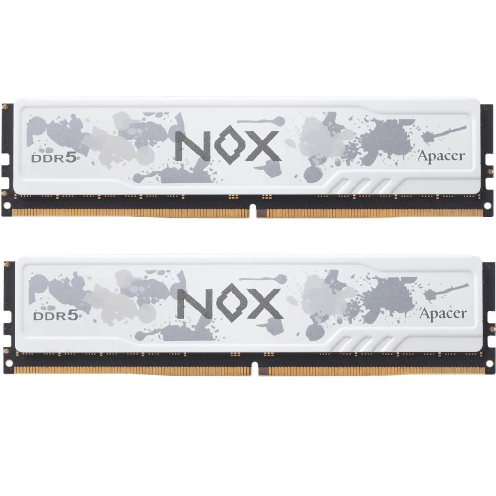 Модуль пам'яті для комп'ютера DDR5 32GB (2x16GB) 5600 MHz NOX White Apacer (AH5U32G56C522MWAA-2) - зображення 1