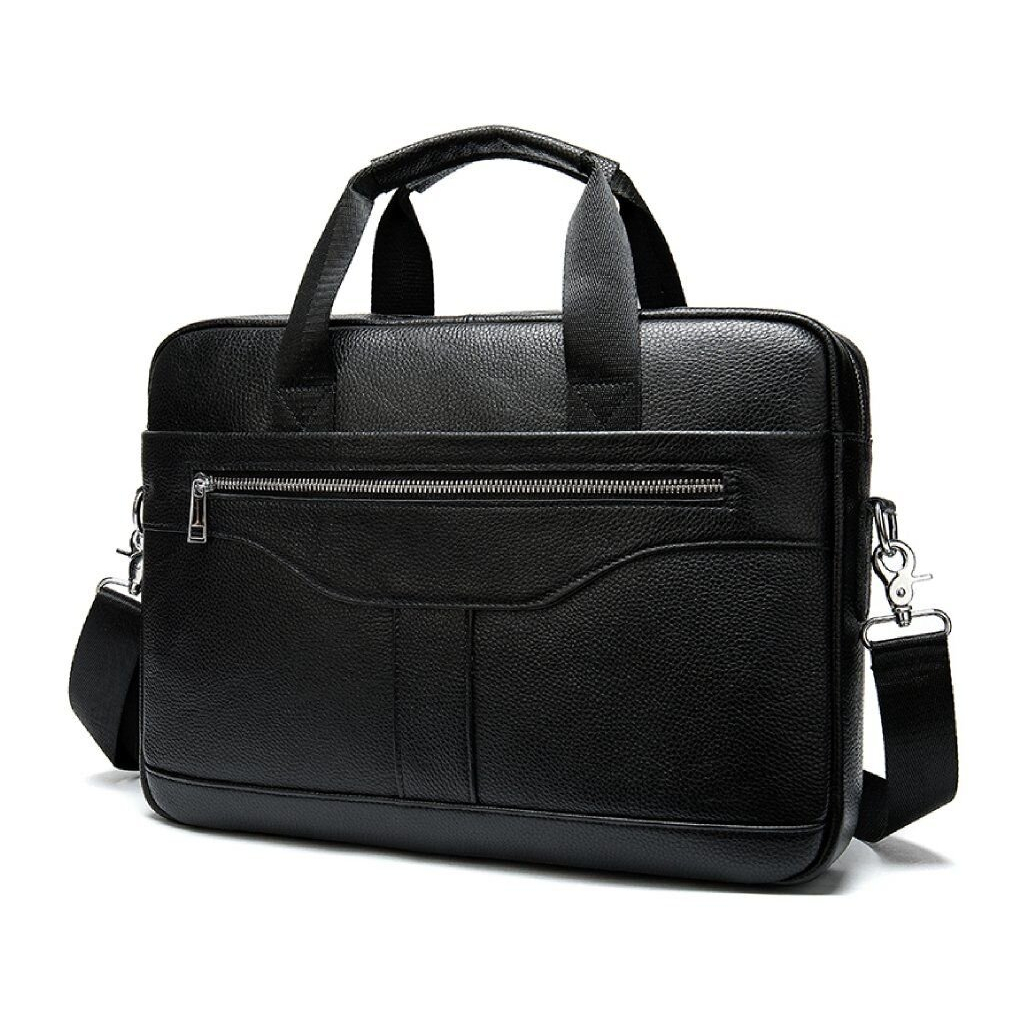 Сумка Vintage Чоловіча з зернистої шкіри Чорна (14886) - зображення 11