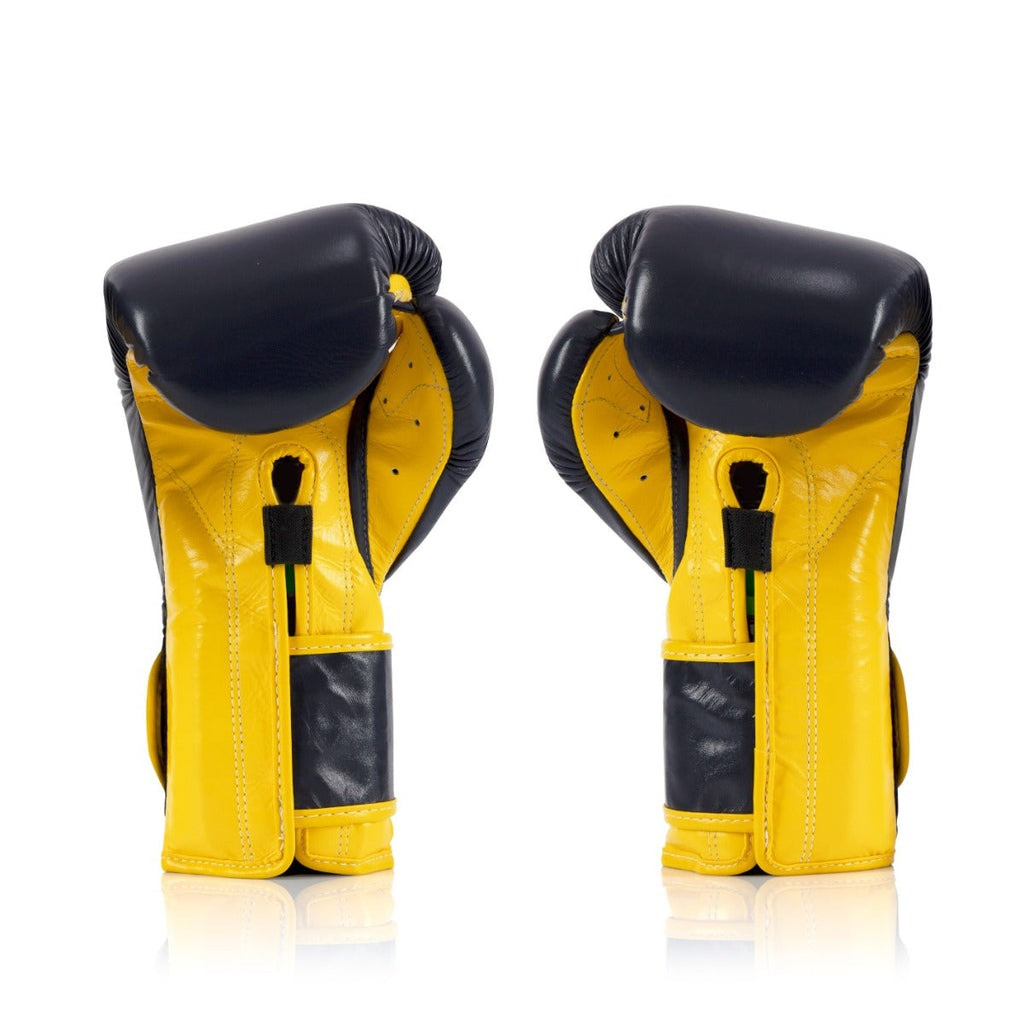Боксерські рукавички Fairtex BGV9 Mexican Blue/Yellow 12 унцій (бинти в комплекті) (BGV9_Mexican_12oz_Blue/Y) - зображення 4