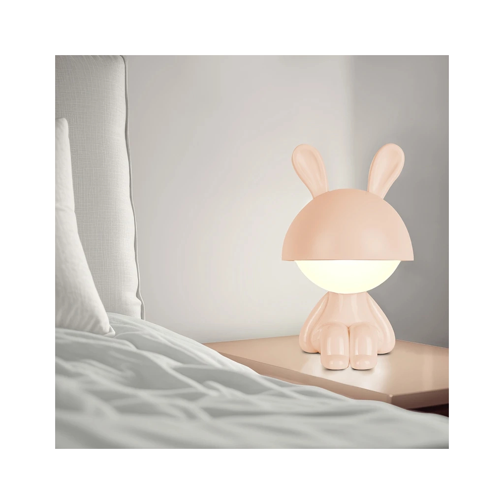 Нічник Kite Світильник LED з акумулятором Cute Bunny, персиковий (K25-316-1-4) - зображення 5