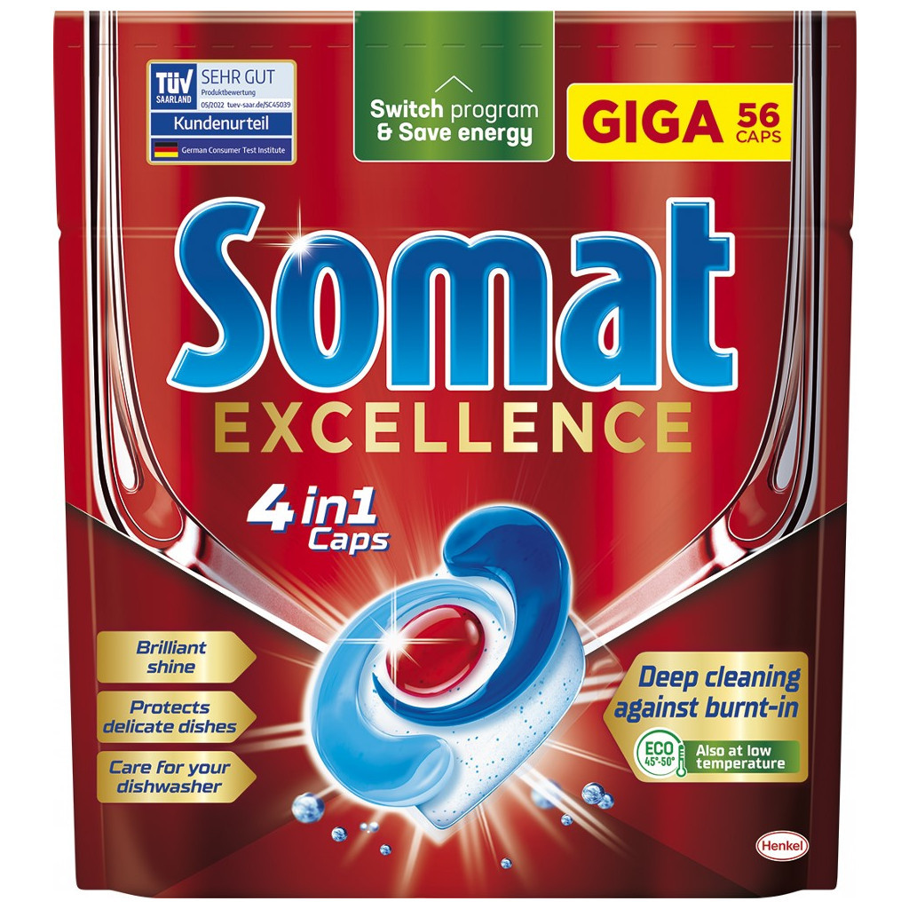Таблетки для посудомийних машин Somat Excellence 56 шт. (9000101576160) - зображення 1