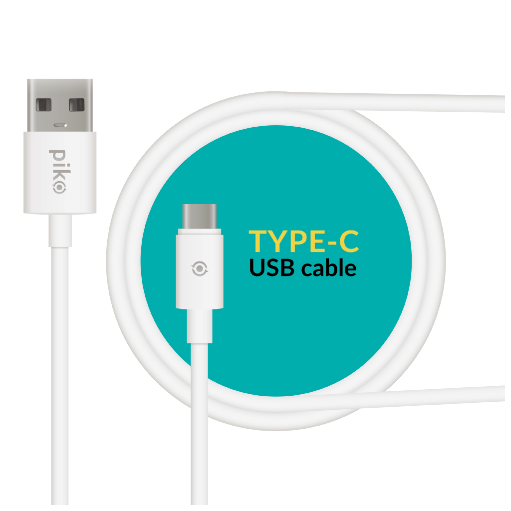 Дата кабель USB 2.0 AM to USB-C 1.2m White Piko (1283126477522) - зображення 1