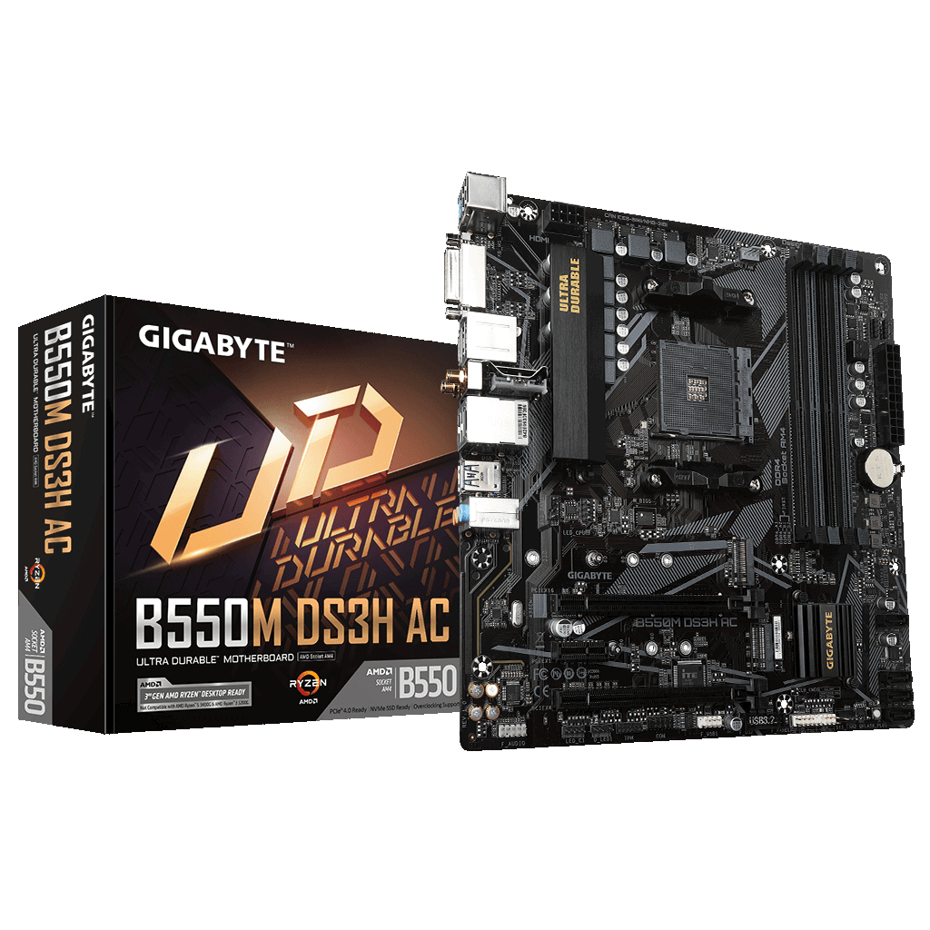 Материнська плата GIGABYTE B550M DS3H AC - зображення 1