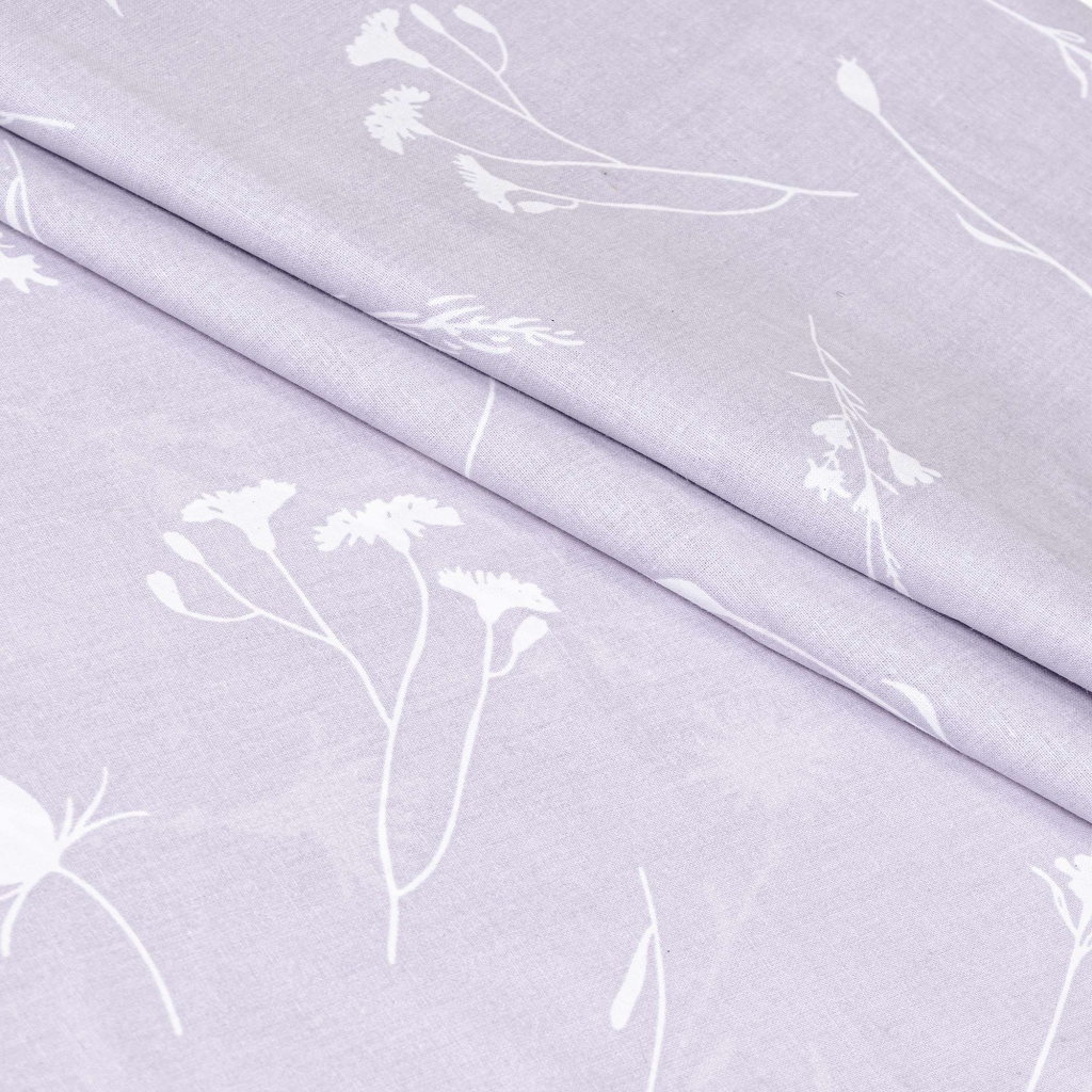 Постільна білизна Home Line Волошки білі на лавандовому бязь полуторна (173306) - зображення 2