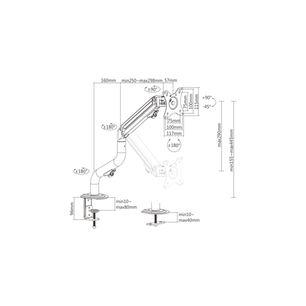Кронштейн Gembird MA-DA1-02 - зображення 2