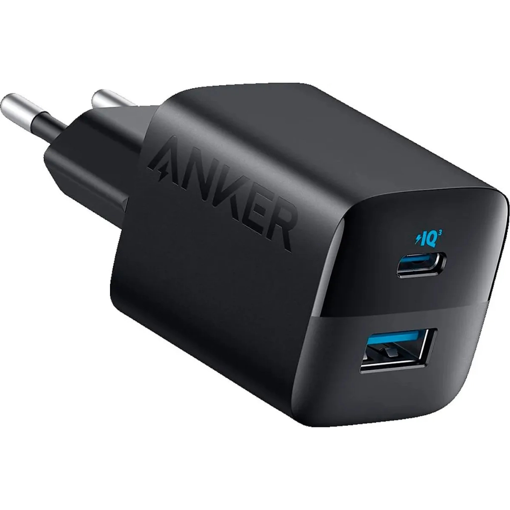 Зарядний пристрій Anker PowerPort 323 - 33W Dual-Port USB-C Black (A2331G11) - зображення 1