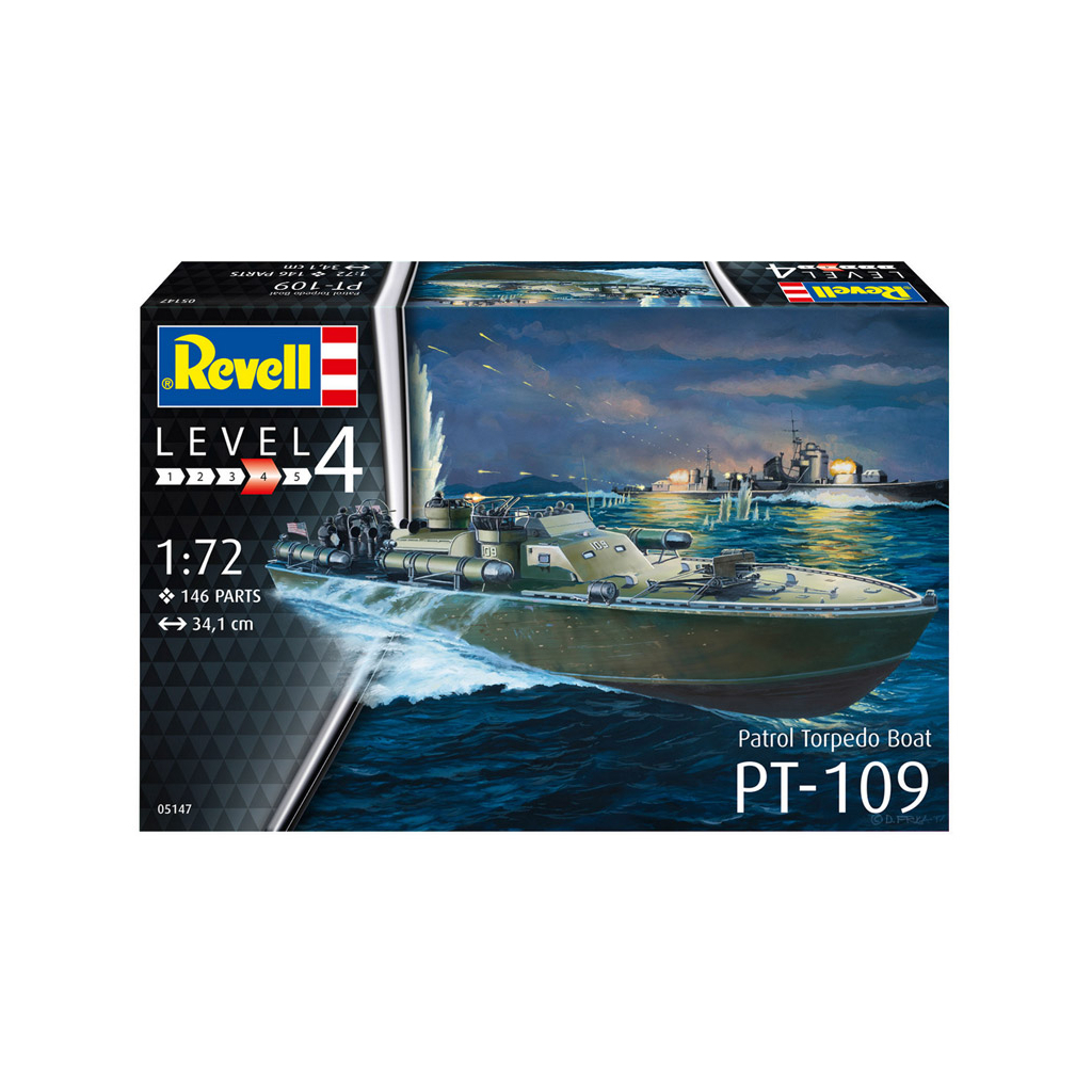 Збірна модель Revell Патрульний торпедний катер PT-109 рівень 4 масштаб 1:72 (RVL-05147) - зображення 9
