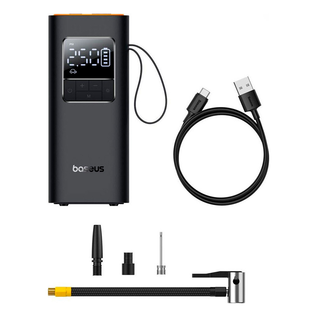 Автомобільний компресор Baseus SuperMini Pro Series Wireless Car Inflator Cluster Blac (C11159300111-00) - зображення 6