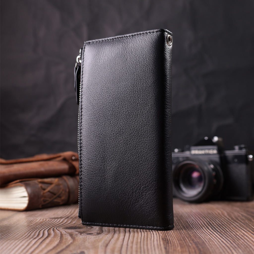 Гаманець ST Leather З натуральної шкіри Чорний (22537) - зображення 10