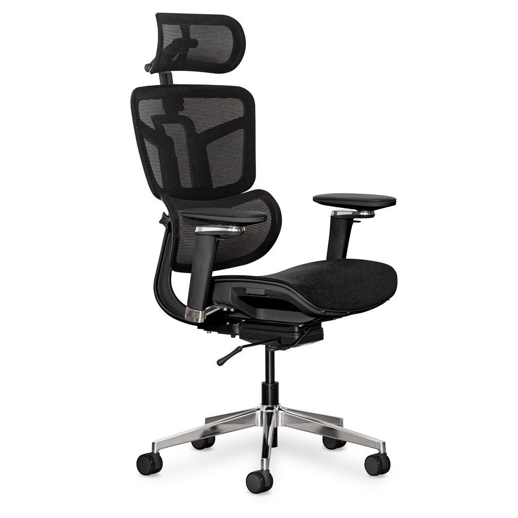 Офісне крісло Mealux S4 Air Black (HF-S4 M/B) - зображення 1