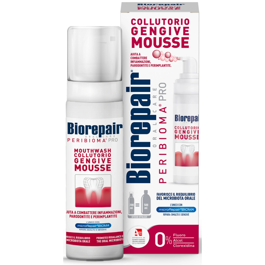 Мус для ротової порожнини Biorepair Peribioma З пробіотиками 200 мл (8017331070963) - изображение 1