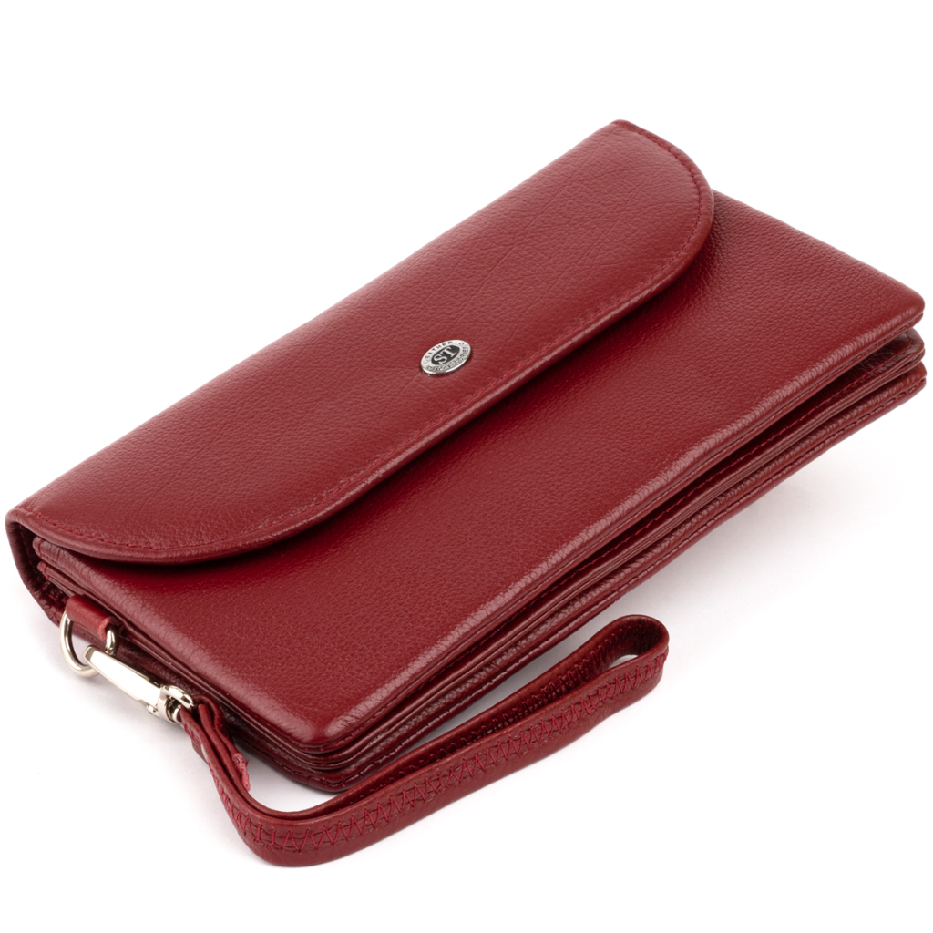 Гаманець ST Leather Зі шкіри Бордовий (19318) - зображення 7