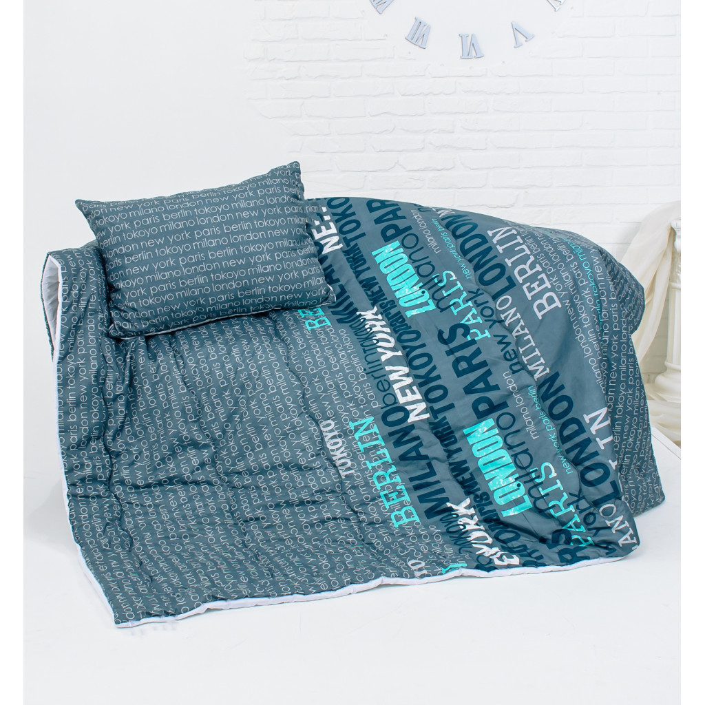 Ковдра MirSon Набір Tencel Зима №3698 Print Line Mabel + подушка середня 155х215+50х70 (2200004848303) - зображення 3