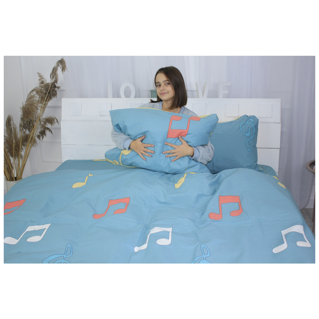 Постільна білизна MirSon Бязь Premium 17-0421 Music Євро (2200002949590) - зображення 6