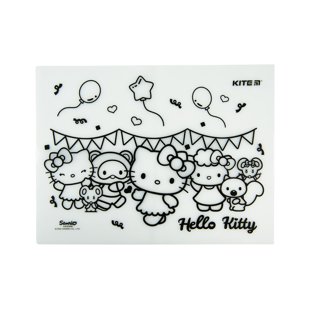 Підкладка настільна Kite силіконова розмальовка Hello Kitty, 30х40см (HK22-424) - изображение 4